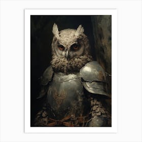 Owl Knight Art Print