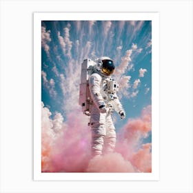 Astronaut In Space Print    Art Print