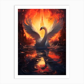 Swan Art Art Print