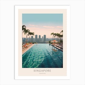 Singapore 2 Midcentury Modern Pool Poster Art Print