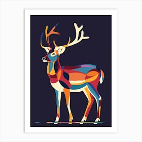 Colorful Deer 1 Art Print