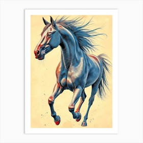 Running Horse Art Print