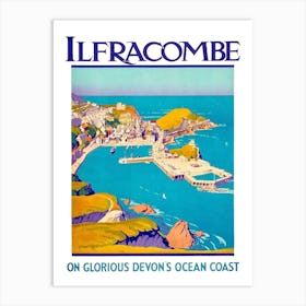 Ilfracombe, Devon Coast Art Print