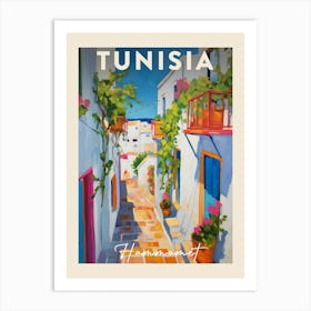 Hammamet Tunisia 1 Fauvist Painting  Travel Poster Art Print