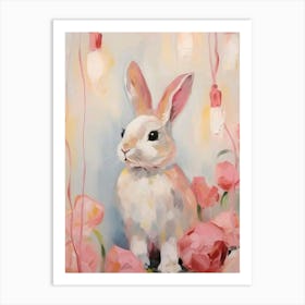 Bunny In Pink Art Print