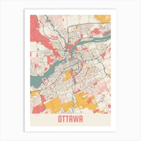 Ottawa Map Poster Art Print