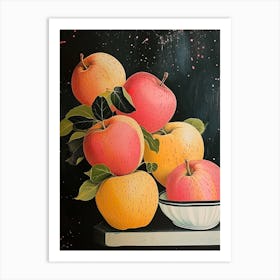 Art Deco Apples 3 Art Print