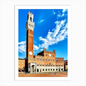 Palazzo Pubblico In Piazza Del Campo, Siena, Italy Art Print