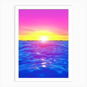 Sunset Over The Ocean 84 Art Print