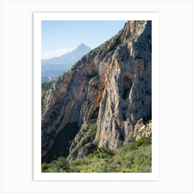 Cliffs and mountains at Mascarat Canyon Art Print