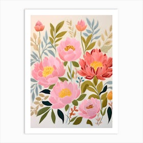 Pink Peonies Canvas Print Art Print