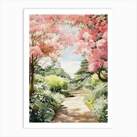 Brooklyn Botanic Garden Usa Watercolour 2 Art Print