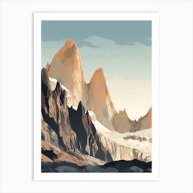 Fitz Roy Trek Argentina 2 Hiking Trail Landscape Affiche