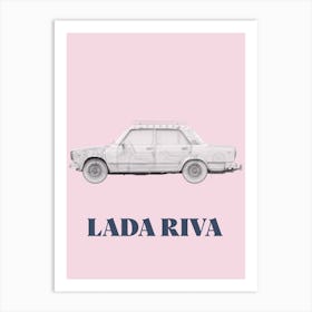 Vehicule Collection Lada Riva Pink Art Print