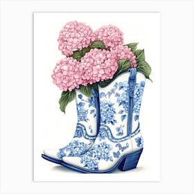 Blue Hydrangea Art Print