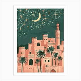 Moroccan City At Night Art Print