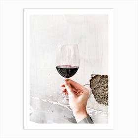 Glass Of Red Wine Art Print