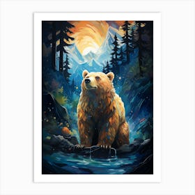 Bear In The Forest 1 Art Print