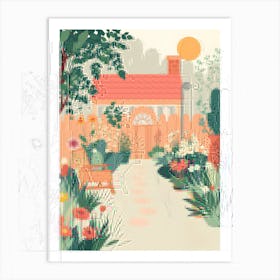 Illustration Of A Garden Art Print