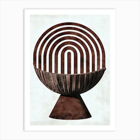 Bowl With Spirals Minimalist, Bauhaus Art Print