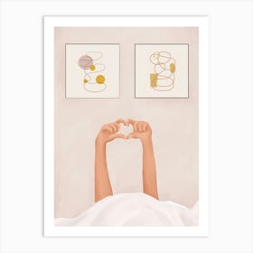 Hand Heart Art Print