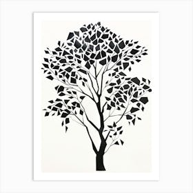 Eucalyptus Tree Simple Geometric Nature Stencil 1 1 Art Print