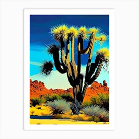 Joshua Trees In Desert Nat Viga Style  (2) Art Print