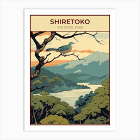 Shiretoko National Park, Japan Vintage Travel Art 2 Art Print