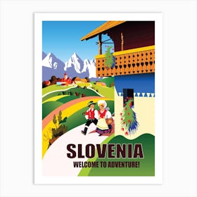 Slovenia, Welcome To Adventure Art Print