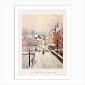 Dreamy Winter Painting Poster Southampton United Kingdom Art Print