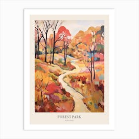 Autumn City Park Painting Forest Park St Louis Poster Art Print