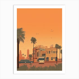 Karachi Pakistan Travel Illustration 3 Art Print