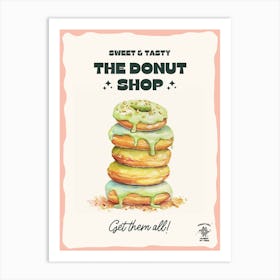 Stack Of Pistachio Donuts The Donut Shop 1 Art Print