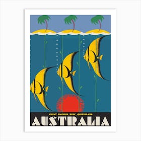 Australia,Tropic Fish on Great Barrier Reef, Queensland Art Print