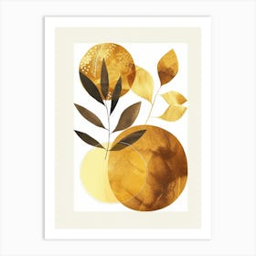 Golden Leaves 10 Art Print