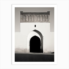 Marrakech, Morocco, Photography In Black And White 4 Art Print