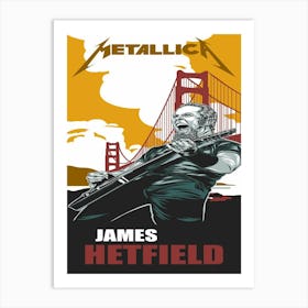 Metallica James Hetfield Rock Art Poster Art Print