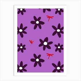 Purple Lilies Art Print