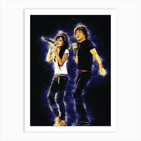 Spirit Of Amy Winehouse & Mick Jagger Art Print