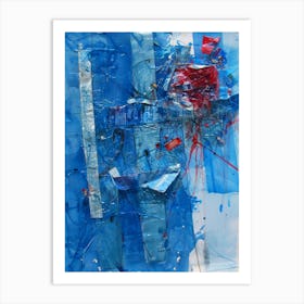 Blue And Red 3 Art Print