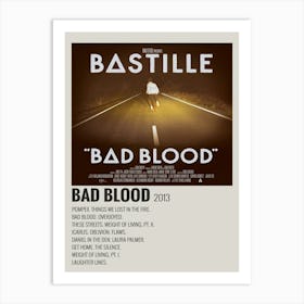 Bastille Bad Blood 2013 Poster Art Print