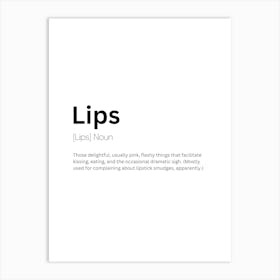 Lips Definition Meaning 1 Art Print