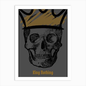 Skull with Crown Art Print