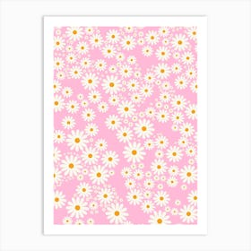 Daisy Garden | 09 - Baby Pink Art Print