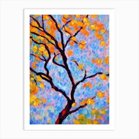 Cottonwood 2 tree Abstract Block Colour Art Print