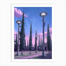 Cypresses Art Print