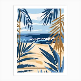 Tropical Beach Scene Art Print