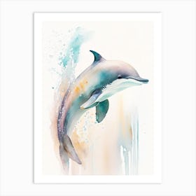 Dusky Dolphin Storybook Watercolour  (4) Art Print