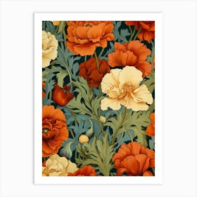 Victorian Poppies 1 Art Print