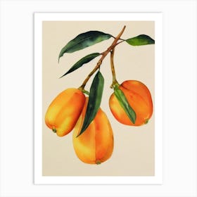 Jackfruit Watercolour Fruit Painting Fruit Art Print